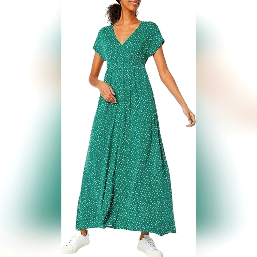 Surplice v neck flowy maxi dress - size L BNWT